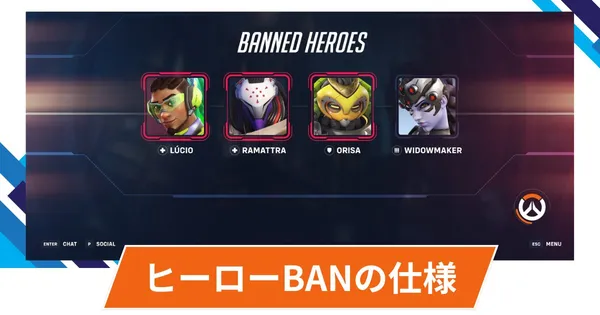 【OW】ヒーローBANシステムの仕様・詳細